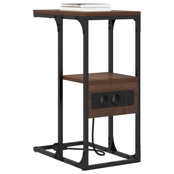 vidaXL Noćni ormar Smeđi hrast 41.5 x 26 x 60.5 cm Konstruirano drvo