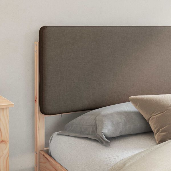 vidaXL Krevetni okvir s tapiciranim uzglavljem Sivo-smeđa 180 x 200 cm