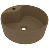 vidaXL Luksuzni umivaonik mat krem 36 x 13 cm keramički