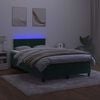 vidaXL Krevet box spring s madracem LED tamnozeleni 120x200 cm bar&scaron;un