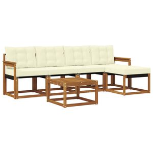 vidaXL Set vanjskih sofa s jastukom 6 pcs Prirodna i krem