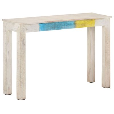 vidaXL Konzolni stol bijeli 115 x 35 x 77 cm od grubog drva manga
