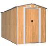 vidaXL Vrtno spremi&scaron;te svjetlosmeđe 192x357x223 cm pocinčani čelik