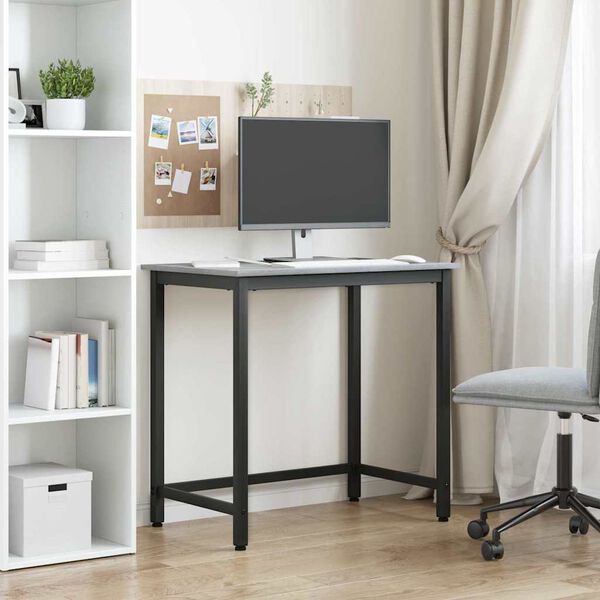 vidaXL stol Siva Sonoma 100 x 50 x 76,5 cm Inženjerska drva i čelik