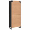 vidaXL Highboard 2 pcs Crni hrast Konstruirano drvo
