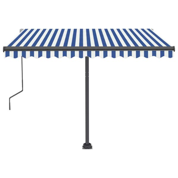 vidaXL Samostojeća automatska tenda 300 x 250 cm plavo-bijela