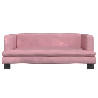 vidaXL Krevet za pse ružičasti 80 x 45 x 30 cm baršunasti