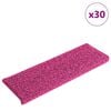 vidaXL Prostirke za stepenice 30 kom 65x21x4 cm roze pravokutni rub
