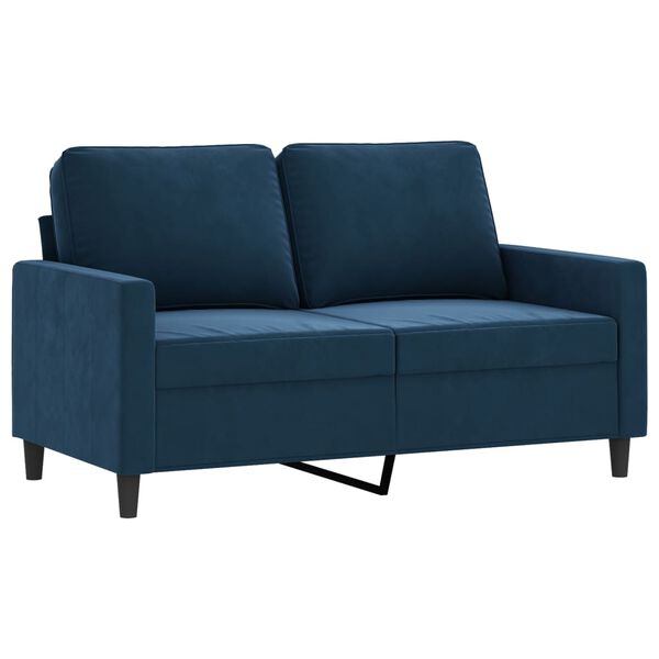 vidaXL 2-dijelni set sofa s jastucima plavi bar&scaron;unasti