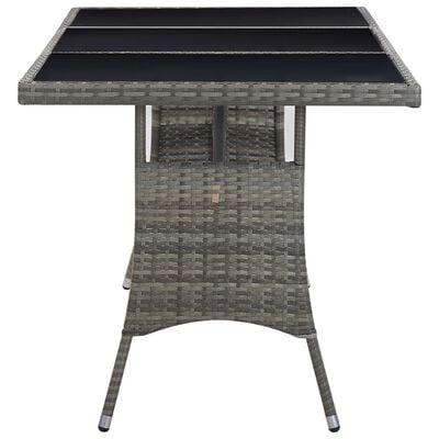 vidaXL Vrtni stol sivi 170 x 80 x 74 cm od poliratana