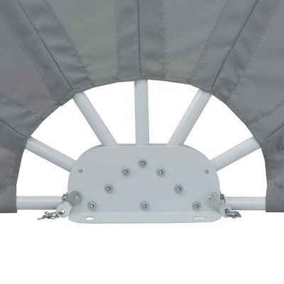 vidaXL Sklopiva bočna tenda siva 160 cm