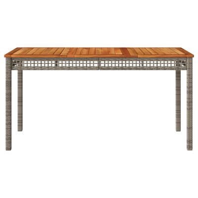 vidaXL Vrtni stol sivi 140 x 80 x 75 cm od poliratana i drva bagrema