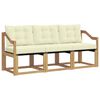 vidaXL Set vanjskih sofa 3 kom. Bijela i krem
