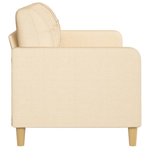 vidaXL Trosjed od tkanine krem 180 cm