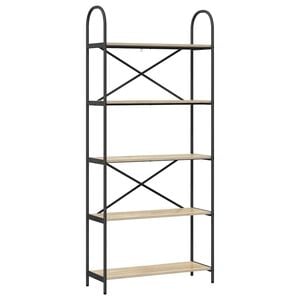 vidaXL Polica Sonoma hrast 80 x 30 x 183 cm Konstruirano drvo