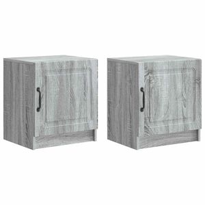 vidaXL Noćni ormar 2 pcs Siva sonoma 43 x 34,5 x 47 cm