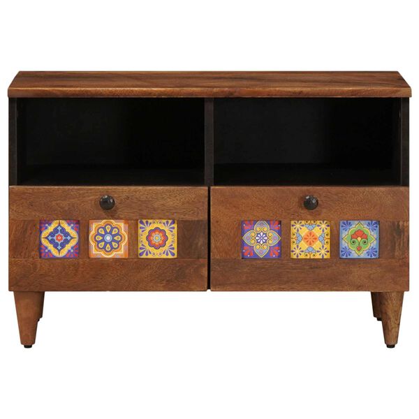 vidaXL Kava Stol s ladicama Smeđa 80 x 54 x 40 cm Čvrsto drvo manga