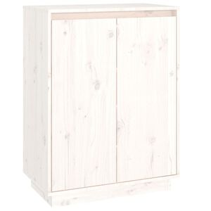 vidaXL Ormarić za cipele bijeli 60 x 35 x 80 cm od masivne borovine