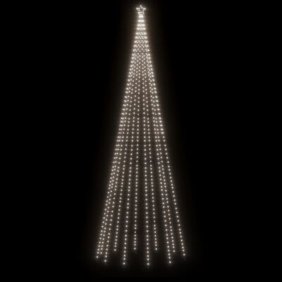 vidaXL Božićno drvce sa šiljkom i 732 LED žarulje hladne bijele 500 cm