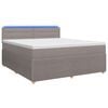 vidaXL Boxspring krevet s madracem Sivosmeđa 140 x 200 cm Tkanina