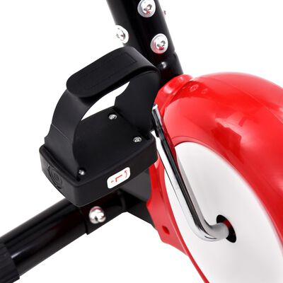vidaXL Bicikl za vježbanje s remenom za otpor crveni