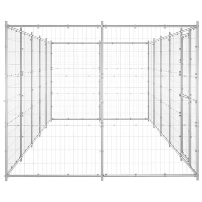 vidaXL Vanjski kavez za pse od pocinčanog čelika 12,1 m²