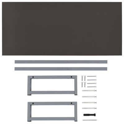 vidaXL Kupaonski namještaj sivi 90 x 40 x 16,3 cm
