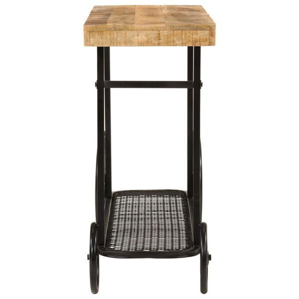 vidaXL Konzolni stol 112x36x76 cm Puno drvo Mango i željezo