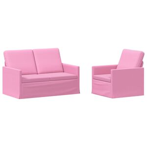 vidaXL Set sofe 2 pcs Ružičasta Tkanina