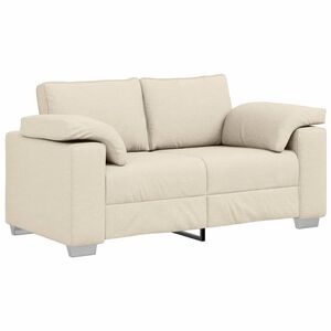 vidaXL Sofa Bež 160 x 77 x 82 cm Platnasta tkanina