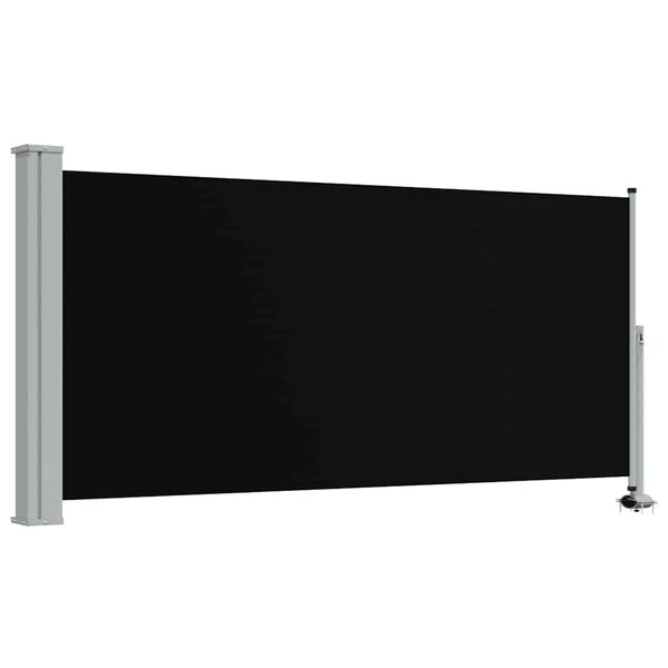 vidaXL Uvlačiva bočna tenda za terasu 120 x 300 cm crna