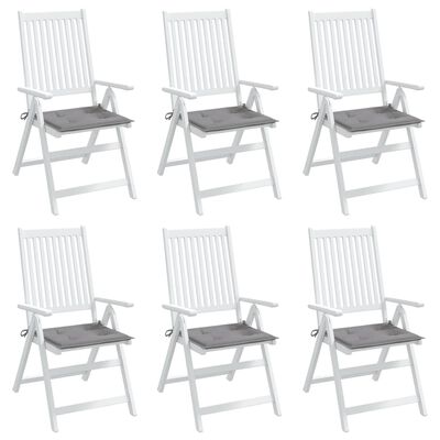 vidaXL Jastuci za vrtne stolice 6 kom sivi 50 x 50 x 3 cm od tkanine