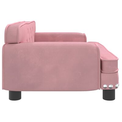 vidaXL Dječja fotelja ružičasta 70 x 45 x 30 cm baršunasta