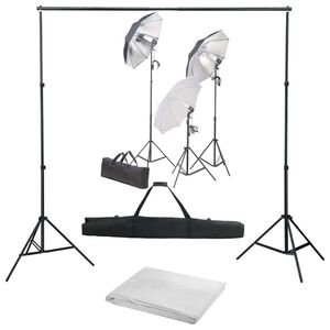 vidaXL Komplet za fotografski studio sa setom svjetiljki i pozadinom