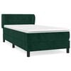 vidaXL Box spring krevet s madracem tamnozeleni 90x200 cm bar&scaron;unasti
