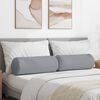 vidaXL Valjkasti jastučići 2 pcs Svijetlo siva &Oslash; 25 x 70 cm tkanina