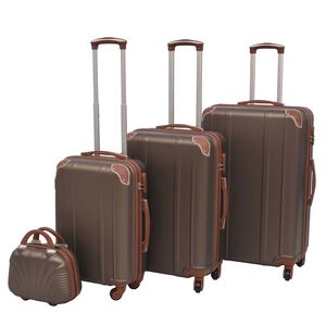 vidaXL 4-Dijelni Set Čvrstih Kofera Boja Kave