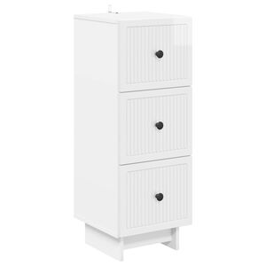 vidaXL Ormar s ladicama Bijela visokog sjaja 33 x 34,5 x 90 cm