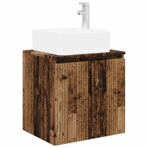 vidaXL Umivaonik s policom Staro drvo 49,5 x 41 x 63 cm