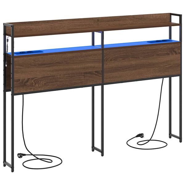 vidaXL Uzglavlje s policom Smeđi hrast 150 cm Konstruirano drvo