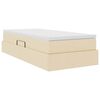 vidaXL Krevet s madracem i skladi&scaron;tem Krema 100 x 200 cm Poliester