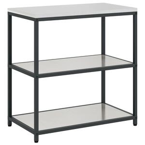 vidaXL Kuhinjska polica HATTEM Srebrna 90 x 50 x 92 cm Čelik