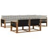 vidaXL Set vanjskih sofa 7 kom. Prirodna i svjetlosiva