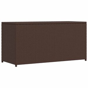 vidaXL Vrtna kutija za pohranu od poliratana smeđa 120 x 50 x 60 cm