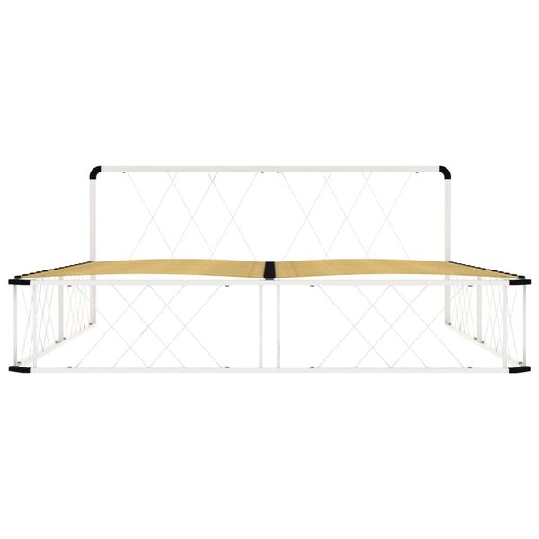 vidaXL Okvir za krevet bijeli metalni 200 x 200 cm