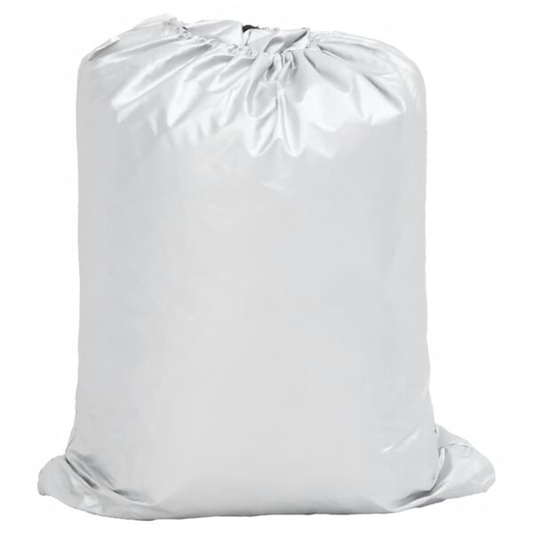 vidaXL Automobilska navlaka za limuzinu s trakama s kopčom srebrna XXL