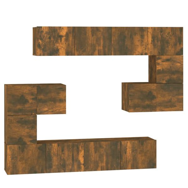 vidaXL Zidni TV ormarić boja dimljenog hrasta od konstruiranog drva