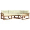 vidaXL Set vanjskih sofa 4 kom. Prirodna i krem