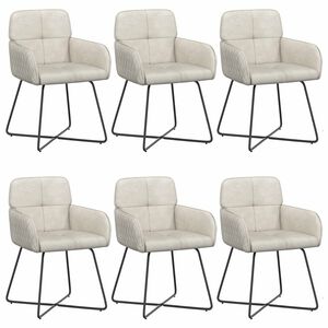 vidaXL Trpezarijske stolice 6 pcs Bar&scaron;un Krem 59 x 56,5 x 86 cm