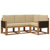 vidaXL Set vanjskih sofa 4 pcs Prirodna i bež Poliester